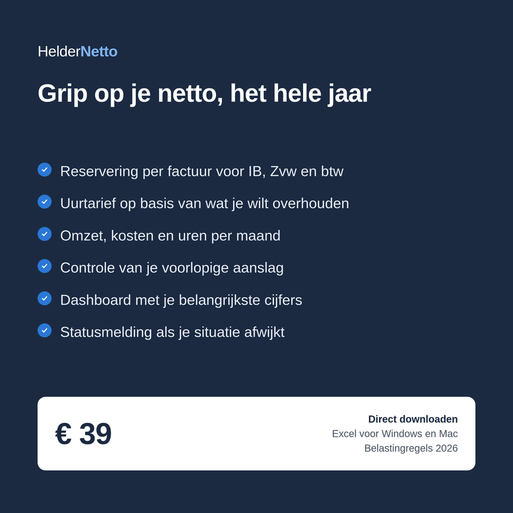 ZZP Inkomens- & Belastingplanner 2026