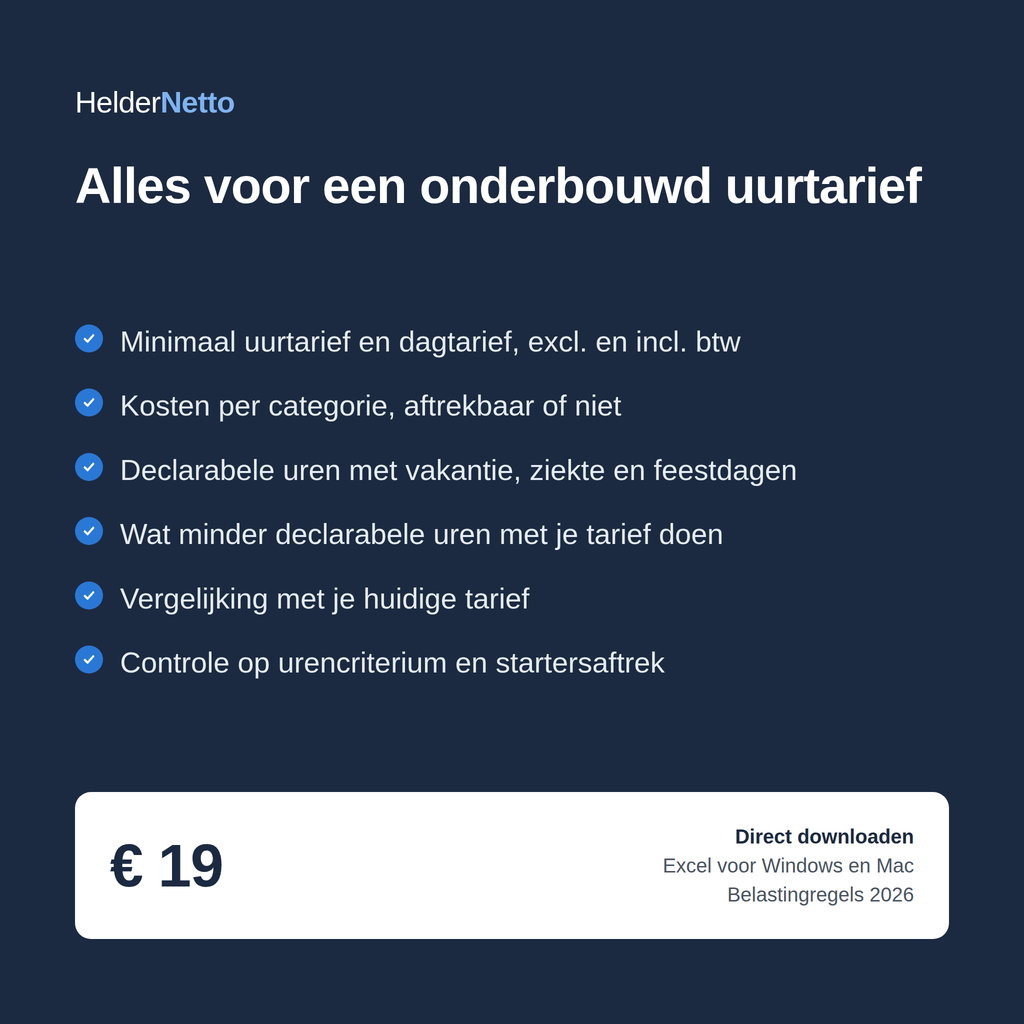 Uurtariefcalculator Pro 2026